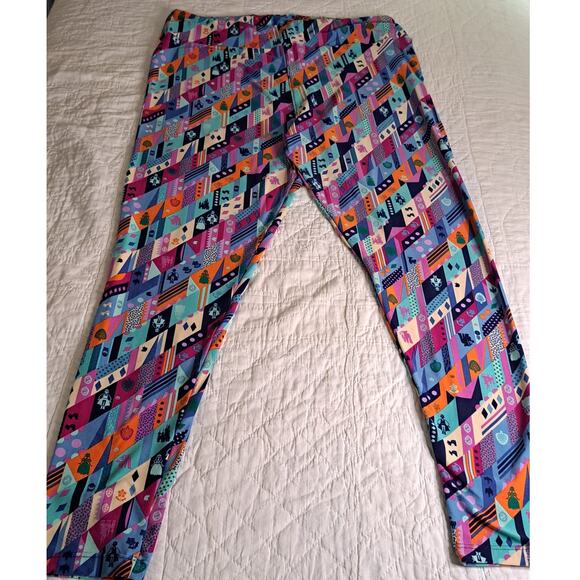 Women's LuLaRoe Disney colorful Stretch pants Size TC2 - Picture 1 of 8